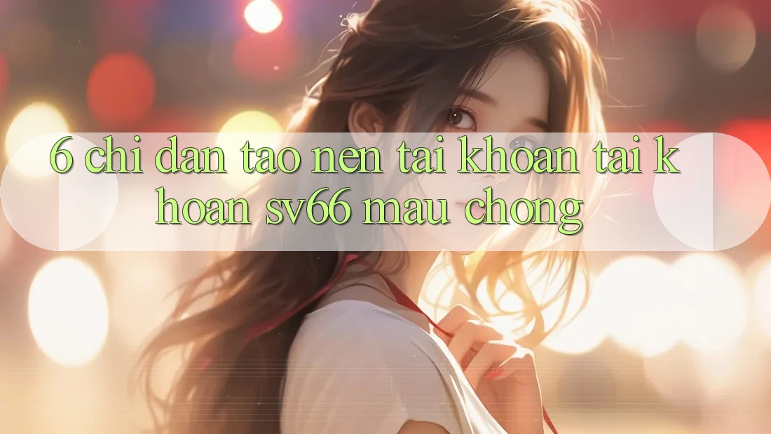 6. Chỉ dẫn Tạo nên tài khoản Tài Khoản SV66 Mau Chóng 6. Chỉ dẫn Tạo nên tài khoản Tài Khoản SV66 Mau Chóng