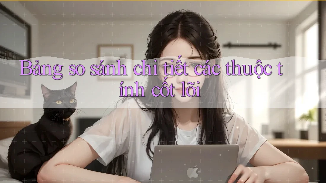 Bảng so sánh chi tiết các thuộc tính cốt lõi Bảng so sánh chi tiết các thuộc tính cốt lõi