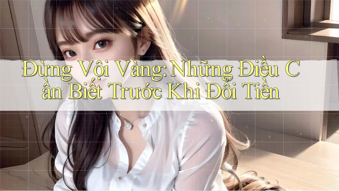 Đừng Vội Vàng: Những Điều Cần Biết Trước Khi Đổi Tiền Đừng Vội Vàng: Những Điều Cần Biết Trước Khi Đổi Tiền