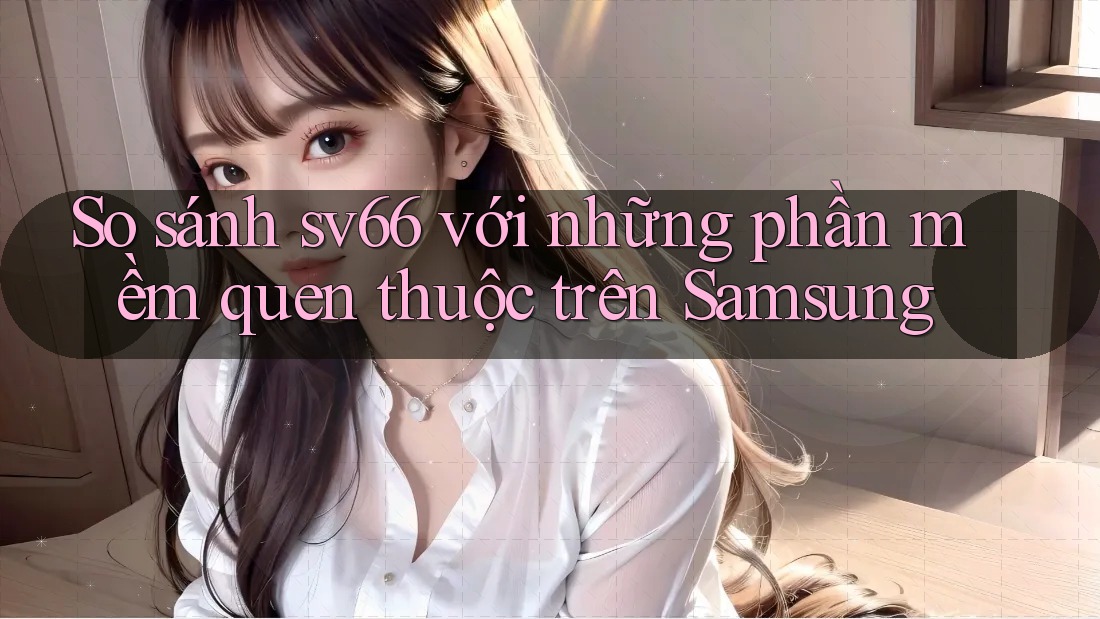 So sánh sv66 với những phần mềm quen thuộc trên Samsung So sánh sv66 với những phần mềm quen thuộc trên Samsung