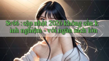 Sv66 cập nhật 2026 không cần kinh nghiệm   với ngân sách lớn